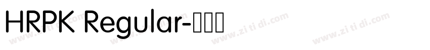 HRPK Regular字体转换 HRPK Regular字体转换